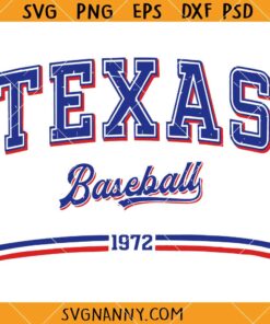 Vintage Texas Baseball 1972 SVG, 1972 MLB Team SVG, Texas Rangers Champion SVG  