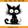 Whimsical black cat SVG, Cat SVG, Curious Kitten Svg, Peeking Cat Png, Cat Lover Svg   