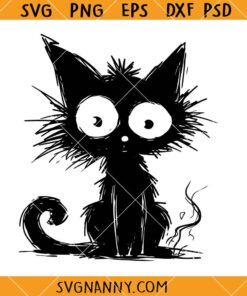 Whimsical black cat SVG, Cat SVG, Curious Kitten Svg, Peeking Cat Png, Cat Lover Svg   