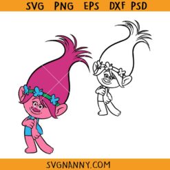 2 Poppy Trolls SVG, Jump Trolls Svg, Poppy Trolls Svg, Poppy Princess Svg    