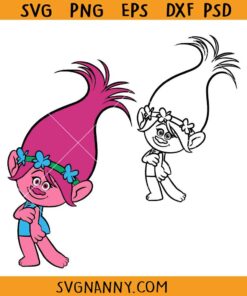 2 Poppy Trolls SVG, Jump Trolls Svg, Poppy Trolls Svg, Poppy Princess Svg    