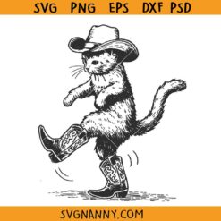 Cowboy Cat SVG, funny Cowboy SVG, Southern SVG      
