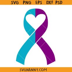 Suicide prevention ribbon SVG, Suicide Prevention SVG, Purple ribbon SVG    