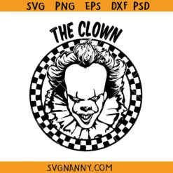 The Clown checkered SVG, Pennywise Svg, Halloween Svg    