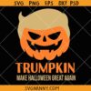 Trumpkin Svg, Funny Halloween Svg, Trump Face Svg, Scary Pumpkin Face Svg   
