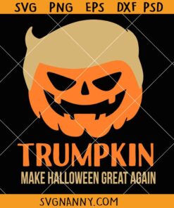 Trumpkin Svg, Funny Halloween Svg, Trump Face Svg, Scary Pumpkin Face Svg   
