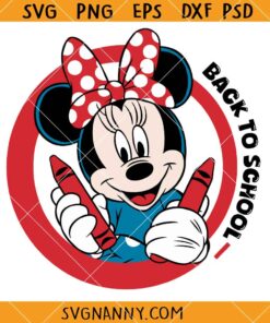 Back to school minnie SVG, Disney back To School SVG
