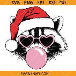 Christmas Feral Raccoon SVG, Have Yourself A Feral Little Christmas SVG, Santa Raccoon SVG  