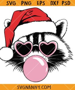 Christmas Feral Raccoon SVG, Have Yourself A Feral Little Christmas SVG, Santa Raccoon SVG  
