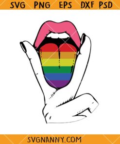 LGBTQ Tongue SVG, Sexy Lips LGBT Pride Svg   