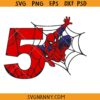 5th Birthday Spiderman SVG, Spiderman Birthday Boy SVG, Super Hero Birthday SVG