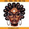Afro woman with bantu knots SVG, Black Woman SVG, Black Girl Magic SVG