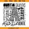 Auntie Typography SVG , Auntie Svg, Mothers Day Svg, Aunt Shirt Svg