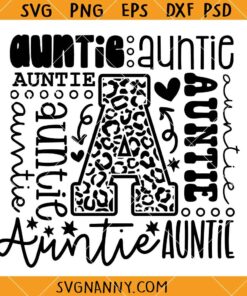 Auntie Typography SVG , Auntie Svg, Mothers Day Svg, Aunt Shirt Svg