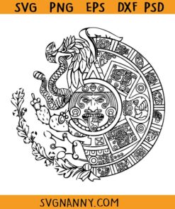 Aztec Calendar SVG, Aztec Svg, Aztec Clipart SVG, Stone of the Sun Svg