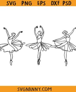 Ballerina Dancers Line art SVG, Ballerina Svg Ballerina Dancer Svg Silhouette