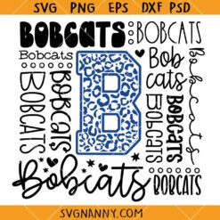 Bobcats Typography Svg, Bobcats Font SVG, Bobcats football SVG, Typography Bobcats Svg