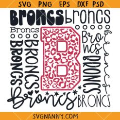 Broncs Typography Svg, Broncs Font SVG, Broncs SVG, Typography Broncs Svg
