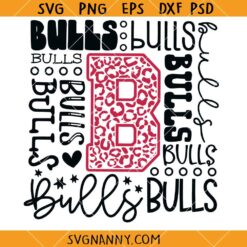 Bulls Typography Svg, Bulls Font SVG, Bulls SVG, Typography Bulls Svg      