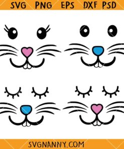 Bunny Face SVG bundle, Easter shirt Svg, Easter Bunny Svg, Rabbit Svg