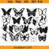 Butterfly SVG bundle, Butterfly Silhouette SVG, swarm of butterflies svg