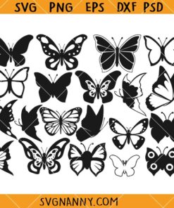 Butterfly SVG bundle, Butterfly Silhouette SVG, swarm of butterflies svg