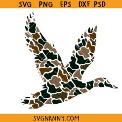 Camo Flying Mallard Duck svg, flying duck SVG, duck hunting SVG, duck camo pattern SVG