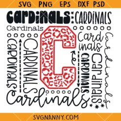 Cardinals Typography SVG, Cardinals Font SVG, Cardinals SVG, Typography Cardinals Svg