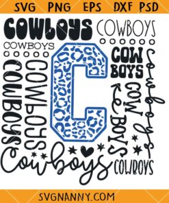 Cowboys Typography Svg, Cowboys Font SVG, Cowboys SVG, Typography Cowboys Svg 