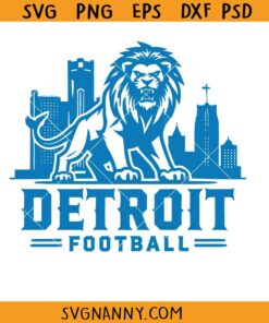 Detroit Football sports svg, Football Svg, Detroit Lion Football Svg, Sports Logo Svg