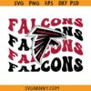 Falcon retro wavy SVG, Falcons Mascot SVG, Falcons School Mascot svg, Falcons SVG
