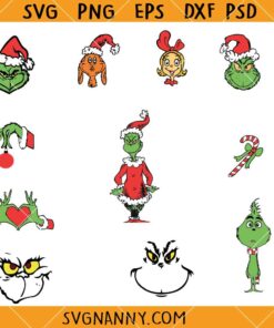 Grinch bundle SVG, Christmas Cartoon SVG, Christmas SVG, Christmas decoration SVG