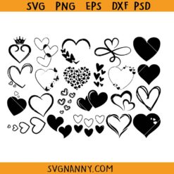 Heart SVG Bundle, Heart Svg, Hand Drawn Heart svg, Open Heart Svg, Doodle Heart Svg, Sketch Heart Svg