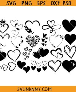 Heart SVG Bundle, Heart Svg, Hand Drawn Heart svg, Open Heart Svg, Doodle Heart Svg, Sketch Heart Svg