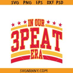 In our 3peat era SVG, Kansas City Football SVG, Chiefs Football Shirt SVG