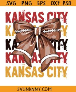 Kansas City coquette bow svg, Kansas City Football SVG, Chiefs Football Shirt SVG 