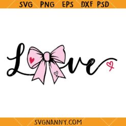 Love Coquette Bow Svg, Valentine’s Day Svg, Coquette Love Svg