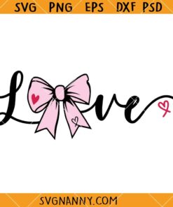 Love Coquette Bow Svg, Valentine’s Day Svg, Coquette Love Svg