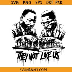 MLK and Malcom X they not like us SVG, Black History Month Historical Figures SVG