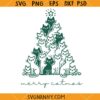 Merry Catmas svg, Cat Christmas Tree Svg, Cute Catmas Svg