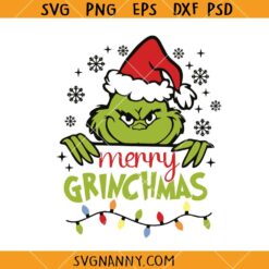 Merry Grinchmas Svg, Christmas Grinch SVG, Grinchmas clipart SVG