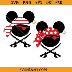 Mickey Minnie Pirates SVG, Funny Disney Characters SVG, Disneyland Shirt SVG 