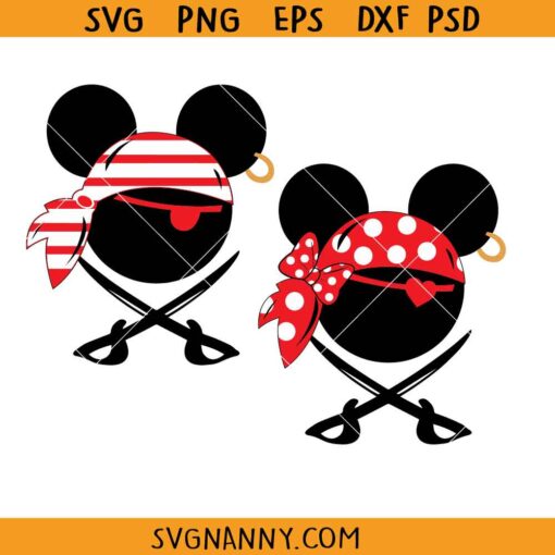 Mickey Minnie Pirates SVG, Funny Disney Characters SVG, Disneyland Shirt SVG 