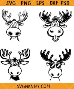 Moose svg, Buck Svg, Hunting Svg, Moose Head Silhouette SVG