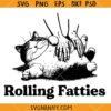 Rolling Fatties Cat SVG, Funny Cat SVG, Rolling Fatties Weed SVG, Cat Marijuana SVG
