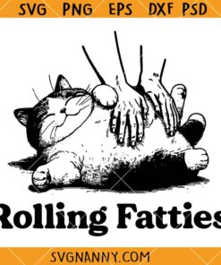 Rolling Fatties Cat SVG, Funny Cat SVG, Rolling Fatties Weed SVG, Cat Marijuana SVG