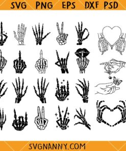 Skeleton Hand Bundle SVG, Rock Hands SVG, Halloween SVG