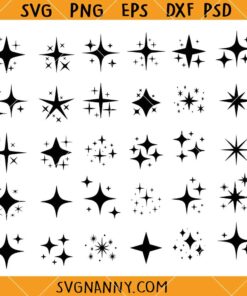 Sparkle Star Bundle Svg, Sparkle Stars SVG, Stars SVG