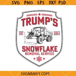 Trump’s Snowflake Removal Service 2024 SVG, Funny Trump 2024 Christmas SVG