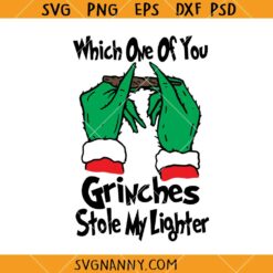 Which One of You Grinches Stole my Lighter SVG, Grinch SVG, Grinch stoner SVG
